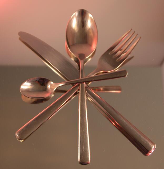 Spielerei mit Besteck