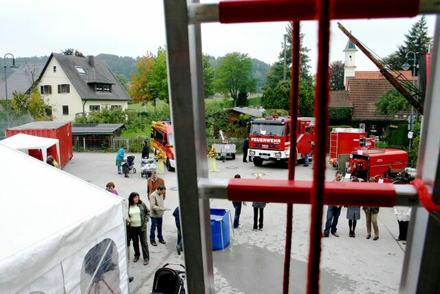 Der Festplatz aus luftiger Höhe
