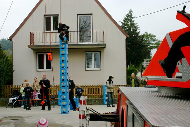 Die Jugendlichen hatten großen Spaß beim Stapelwettbewerb