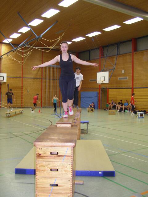 Verena Geitner auf der Hindernisbahn