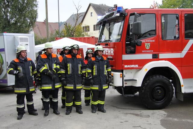 Gruppe zur Übung in THL angetreten. | Foto: Zedelmeier
