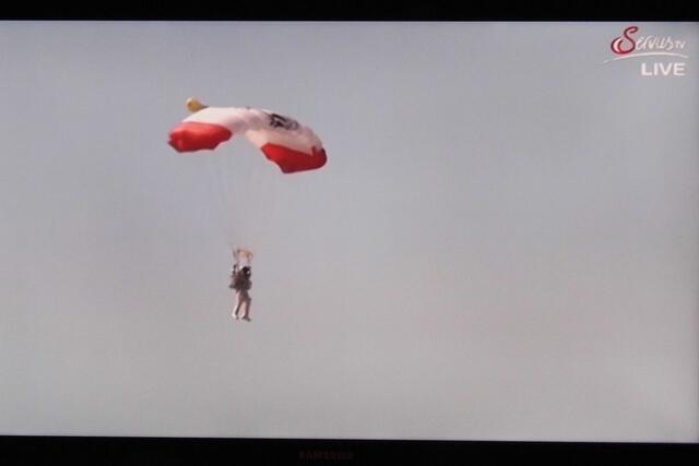 Baumgartner im Anflug