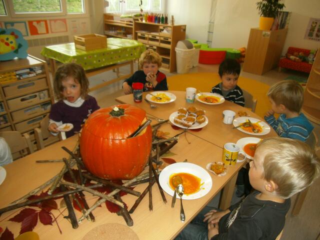 Kürbissuppe und selbstgebackene Kürbismuffins