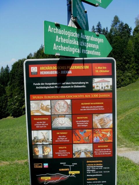 Hemmaberg - Orientierungstafel zur Grabungsstätte