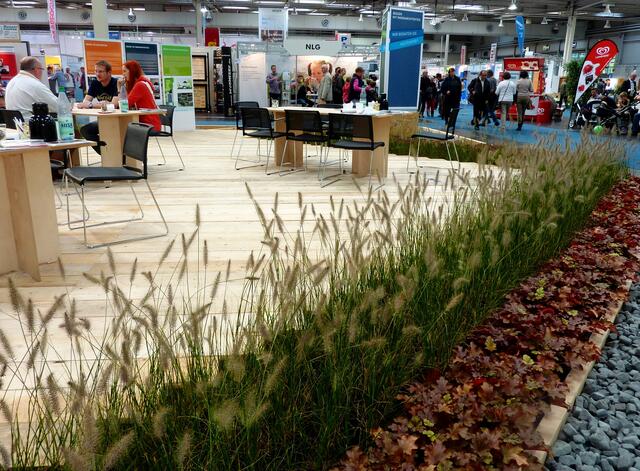 Beratungsgespräche werden in diesem interessant bepflanzten Areal gerne geführt.