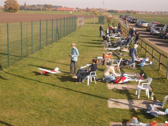 Munteres Treiben beim Abfliegen