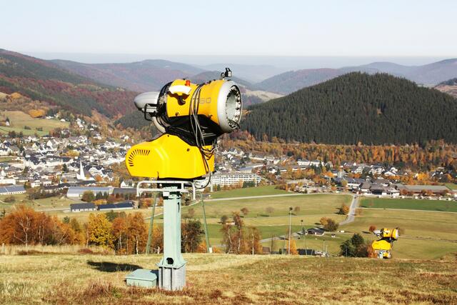 Die Schneekanonen sind bereit