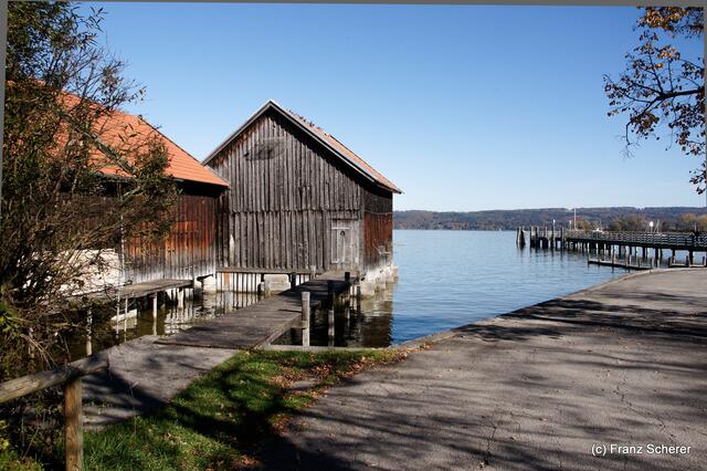 Herbstspaziergang am bayerischen Ammersee im Oktober 2012
