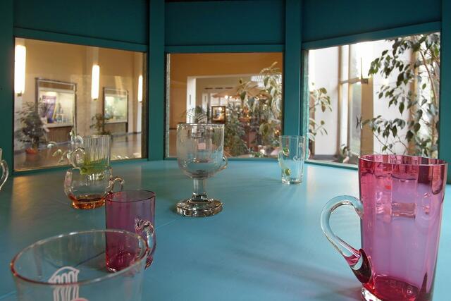Ausstellungsvitrine: Historische Ausschankgläser
