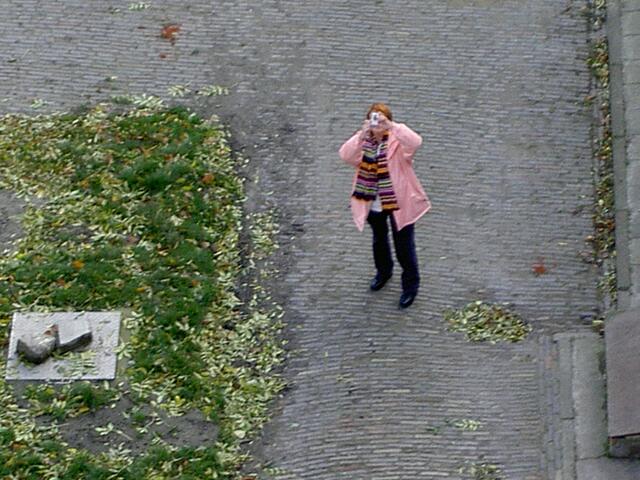 Rashia macht Fotos von uns. Sie wollte nicht mit rauf. Sie war schon oft oben.
