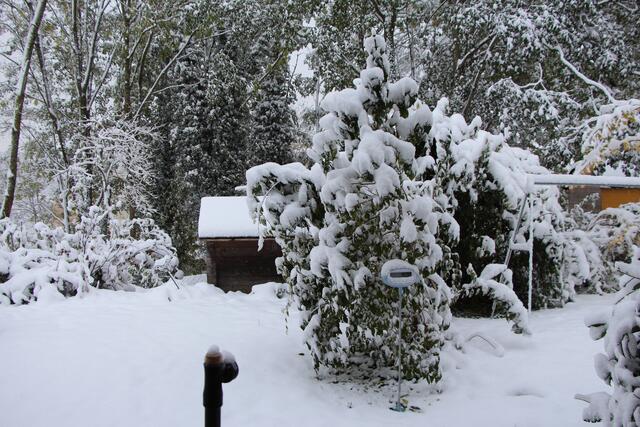 hinterm Haus liegt auch der Schnee :-)))