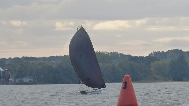 Der riesige Gennacker des 49ers. 40 qm.
