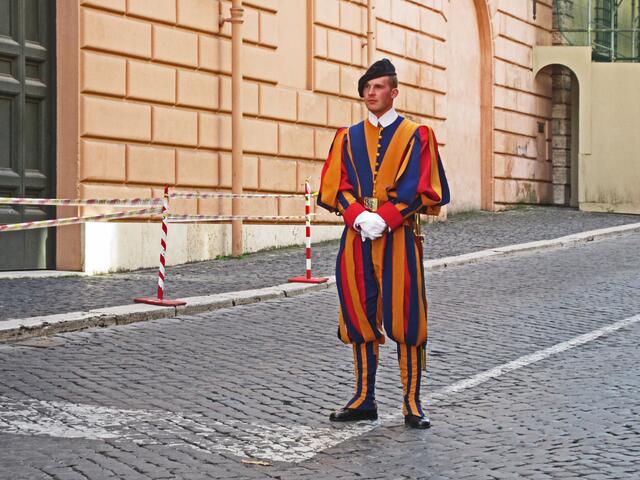 Päpstliche Schweizergarde 
ital. Guardia Svizzera Pontificia,
lat.  Pontificia Cohors Helvetica
1506 durch Papst Julius II. gegründet.
Sprache der Garde Deutsch und Italienisch.