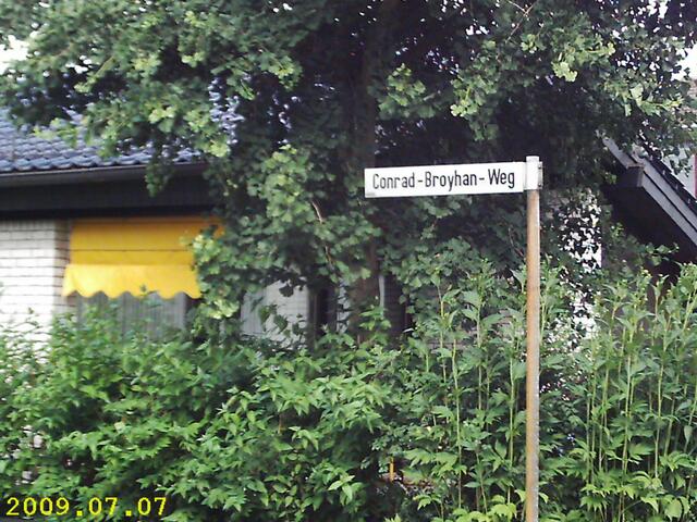 Mit dem Wegeschild wird der Gronauer Cord Broyhan geehrt.