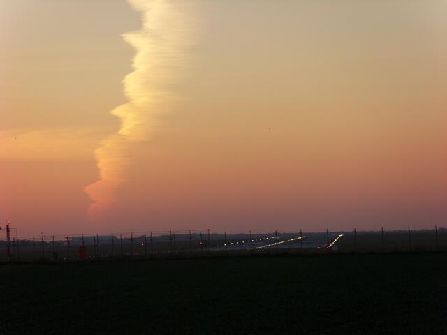 Positionslichter für ankommende Flugzeuge...