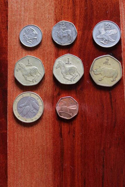 Pula Münzen aus Botswana © Michael Stauner