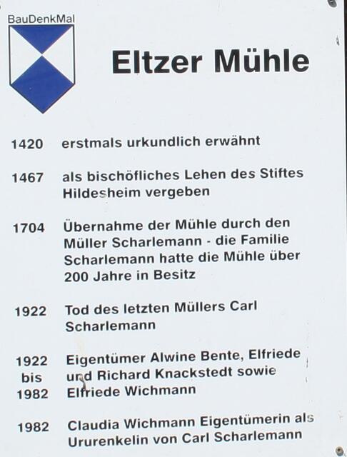 Mühlengeschichte in Kurzform...