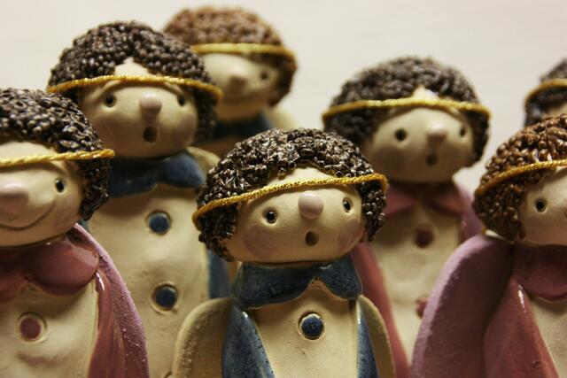 Die Engel im vollen Glanz... fertig gebrannt und mit Stirnband