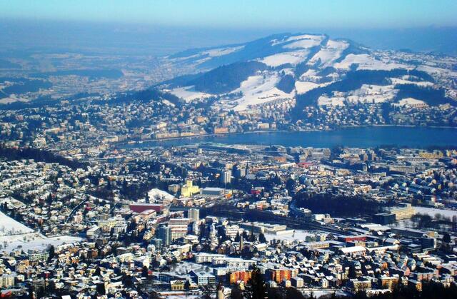 Luzern aus der Gondel gesehen