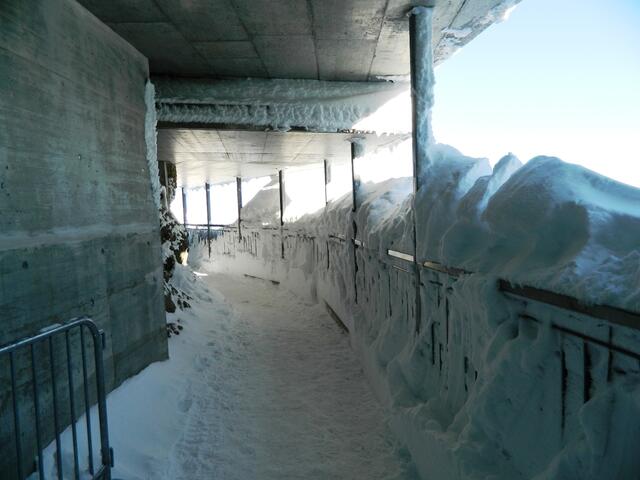 Hier musste erst der Schnee geräumt werden