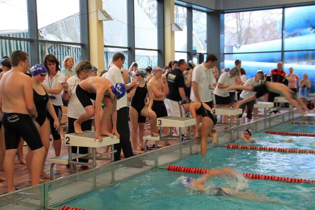 Kein Platz am Start: 8x50 m Freistil-Staffel