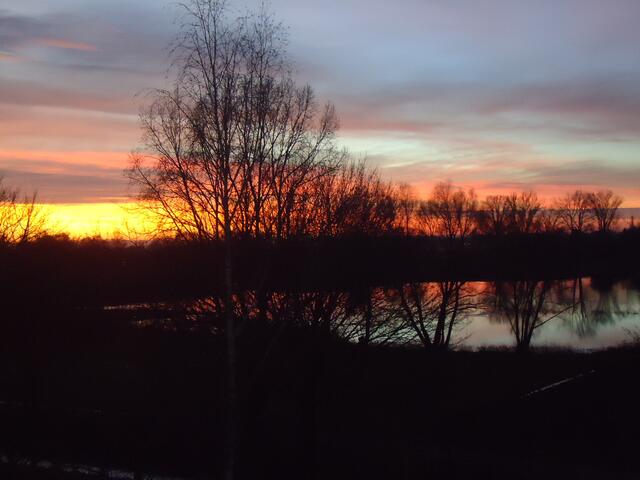 Sonnenaufgang am 29.12.2012 Wasserschutzgebiet bei Zirgesheim