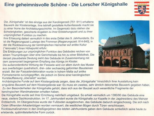 Die Köngshalle 751 - 911 (Foto von Infotafel)