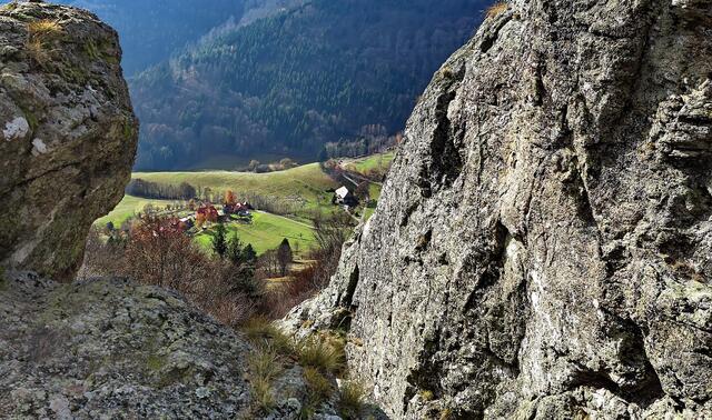 Blick vom Hohfelsen a d Belchenhöfe