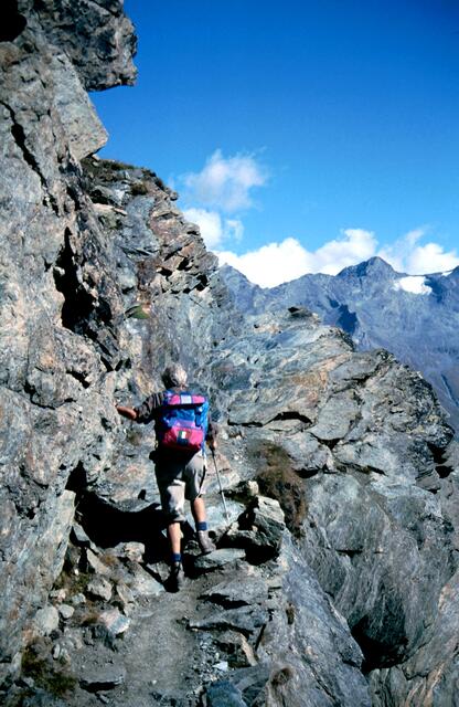 Unterwegs von der Britannia Hütte zun Plattjen