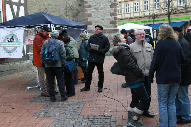 Der Informationsstand der BI "Für Osterode" war den ganzen Vormittag gut frequentiert