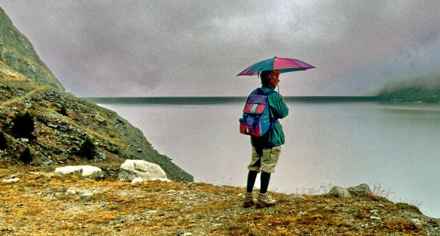 Am Mattmarkstausee noch im Regen