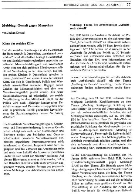 BAKI-Informationen "Initiativ werden gegen Mobbing!" für die BARMER Ersatzkasse in Freiburg (2)