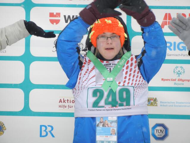 Bettina Groß bei der Siegerehrung