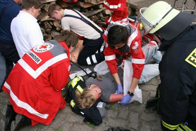 Einsatzübung mit der Feuerwehr in Oerie/Pattensen, © FF Pattensen, H. Brüggemann