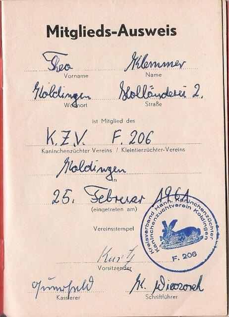 Ein Mitgliedsausweis