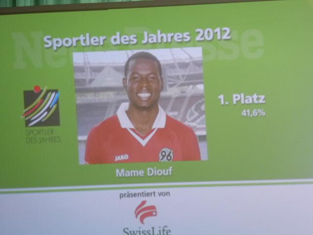 Sportler des Jahres bei den Männern: Mame Diouf von Hannover 96. Er ist der Nachfolger von Ron-Robert Zieler.