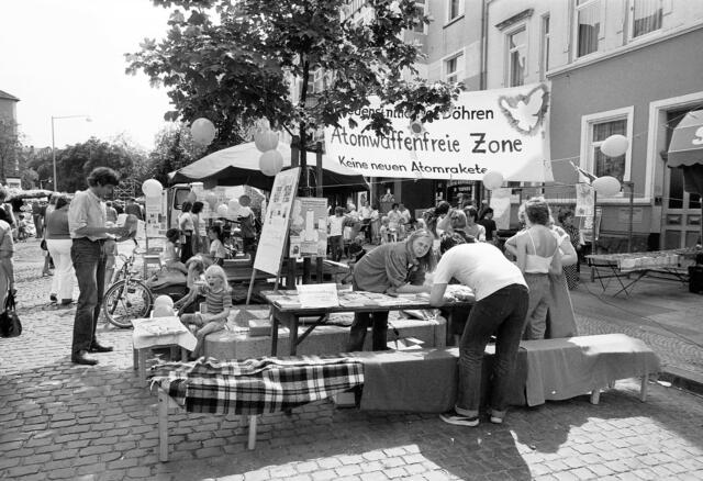 Die Friedensinitiative Döhren warb für eine atomwaffenfreie Zone.