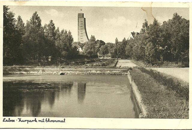 1947 gelaufene Ansichtskarte von Laboe