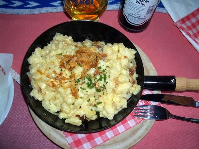 Käsespätzle mit Röstzwiebeln