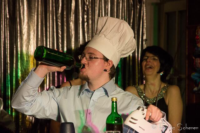 Großer ORCC-Faschingsball 2013 - Grandioses Debut: Sven Korper mit seiner nicht ganz alkoholfreien Kochshow