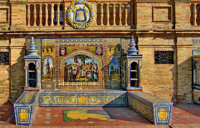 Am Spanischen Platz in Sevilla