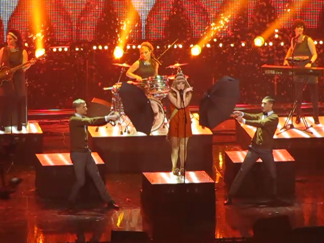 Die Schwedin Betty Dittrich aus Malmö sing "Lalala". Natürlich würde sie im Mai gern ein Heimspiel geben.