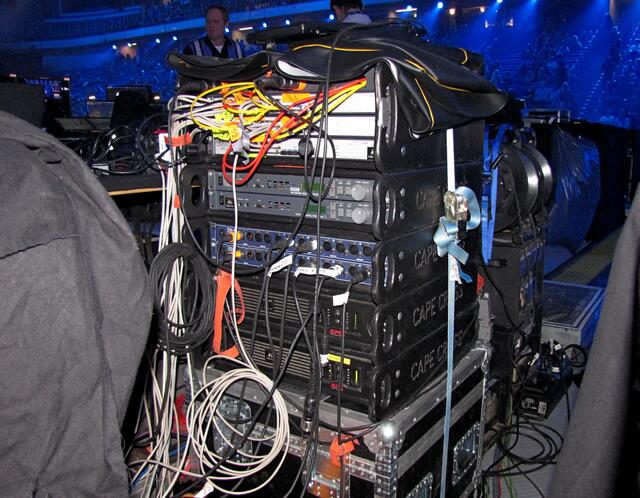 Wer steigt da noch durch? Man glaubt es kaum, wie viel Technik hinter solch einer Fernsehveranstaltung steckt.