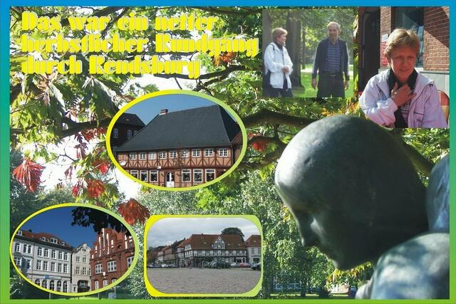 Wir bekamen auch Besuch von Freunden in der Nachbarschaft Rendsburgs und konnten sie zwei Tage später mit dieser Ansichtskarte per Post überraschen --- ...Urlaub rund um RENDSBURG; auch hier sind viele eigene Ansichtskarten entstanden!