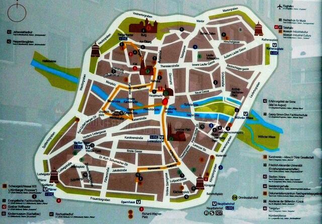 Plan für historischen Rundgang (Bild von Schautafel)