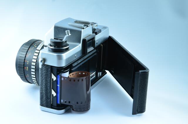 Einsatz eines blauen Verlaufsfilters...