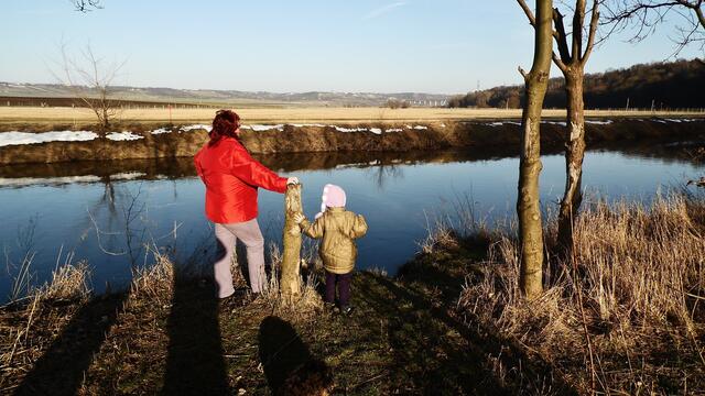 Samstag der 2.3.2013 - am Ufer bei den Enten !