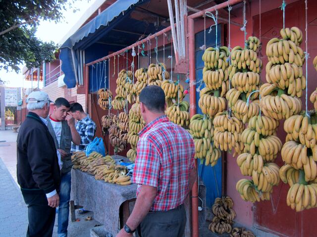 Auf dem Rückweg nach Agadir bekomme ich noch meine obligatorischen kleinen Bananen gekauft.