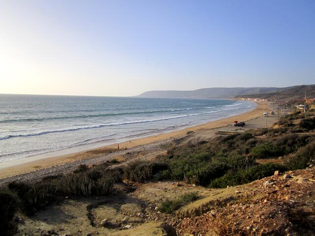 entlang der Atlantikküste von Agadir bis Taghazout.