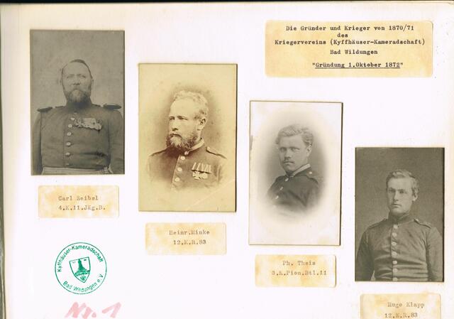 Die Gründer des Vereins von 1872